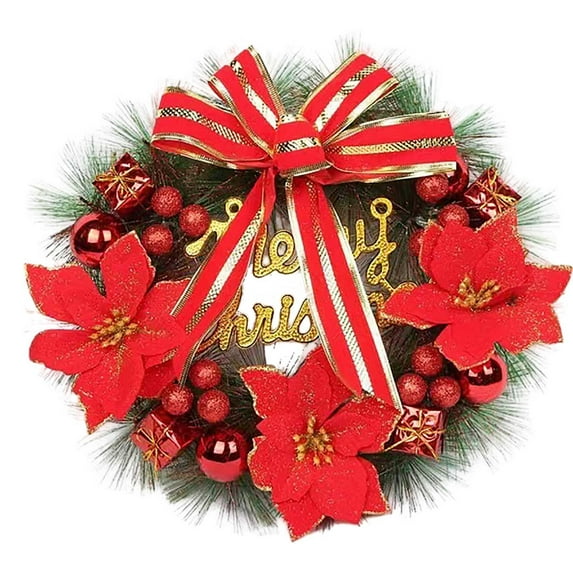 Elegant Front Door Wreath for Year Round with Realistic Greenery and Floral