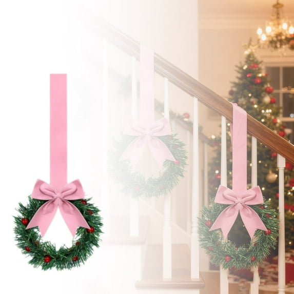 Elegant Front Door Wreath for Seasonal Celebrations Greenery with Red Berries Décor for Indoor Outdoor Use