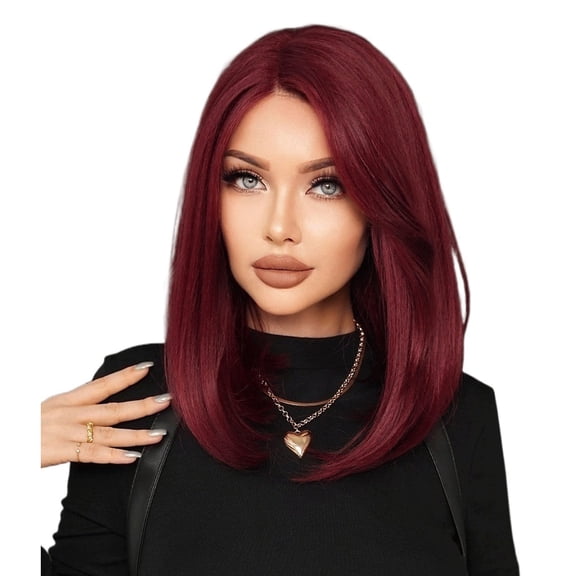 Elegant Full Wig with Split Figure Eight Bangs for Daily Use and Parties