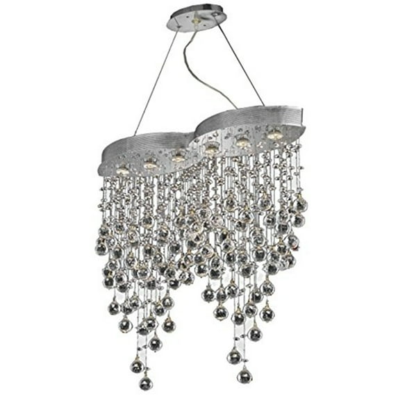 Elegant Furniture Galaxy 6 light Chrome Chandelier Clear Elegant Cut Crystal