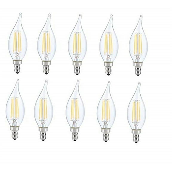Elegant Furniture LED E12 CANDELABRA, FLAME TIP, 3000K, 300?, CRI80, ES, UL, 6W, 40W EQUIVALENT, 15000HRS, LM480, DIMMABLE, 2 YEARS WARRANTY, INPUT VOLTAGE 120V