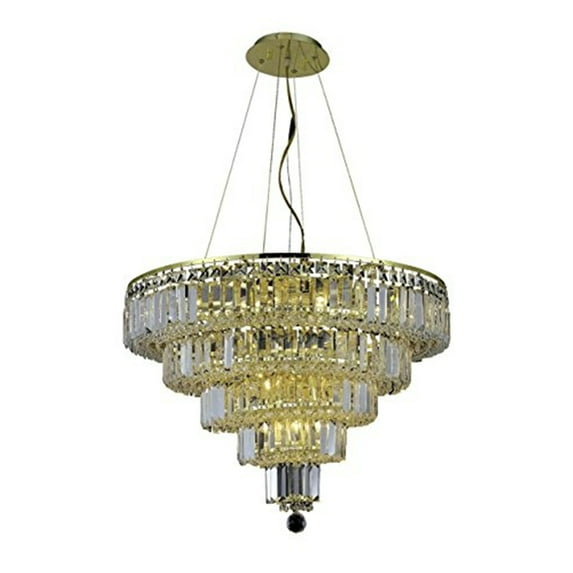 Elegant Furniture Maxime 14 light Gold Chandelier Clear Spectra? Swarovski? Crystal