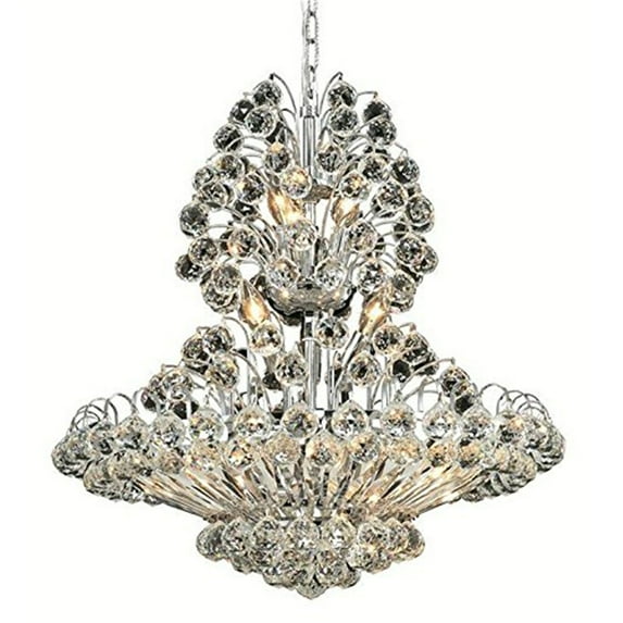 Elegant Furniture Sirius 14 light Chrome Chandelier Clear Elegant Cut Crystal