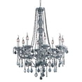 thumbnail image 1 of Elegant Furniture Verona 8 light Silver Shade Chandelier Silver Shade (Grey) Royal Cut Crystal, 1 of 2