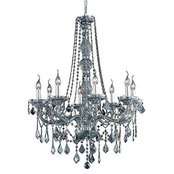 Elegant Furniture Verona 8 light Silver Shade Chandelier Silver Shade (Grey) Royal Cut Crystal