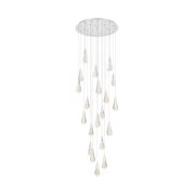 Elegant Furniture and Lighting Amora 32 inch Crystal Chandelier in Chrome