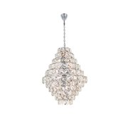Elegant Furniture and Lighting Charlotte 42 inch Crystal Chandelier in Chrome