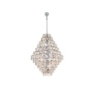 Elegant Furniture and Lighting Charlotte 48 inch Crystal Chandelier in Chrome