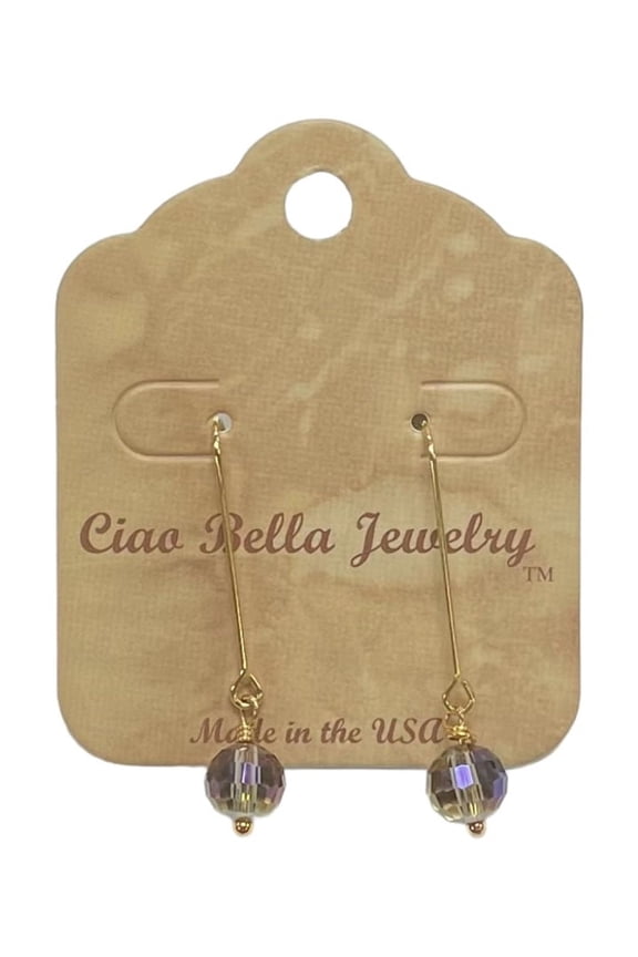 Elegant Gemstone  Gold Long Drop Earrings | Michelle Marie Boutique