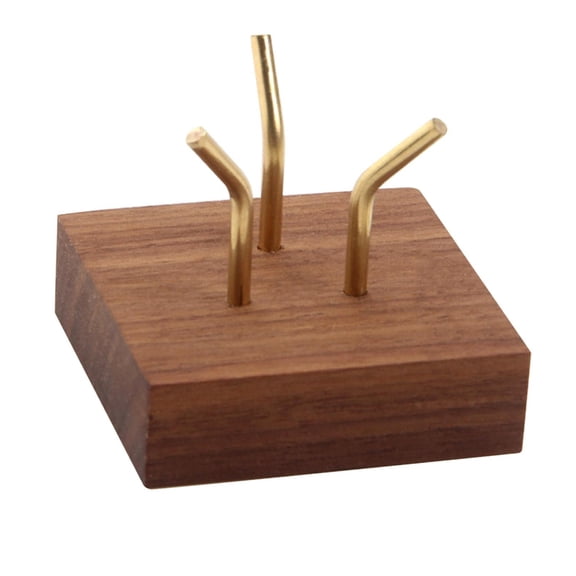 Elegant Gemstones Display Rack Decorative Wood Stand for Geodes and Minerals