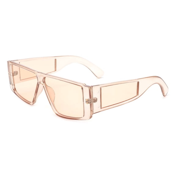 Elegant Gentle Style Thin-Rim Oval Frame UV-Protective Sunglasses for Women & Unisex in Light Pink