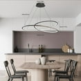 thumbnail image 1 of Elegant Geometric Line Pendant Light LED Dimmable Chandelier with Remote Control, 1 of 12
