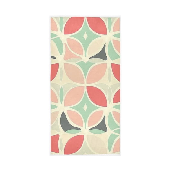 Elegant Geometric Pattern Face Towel Absorbent Hand Towels Bath Sport Gym