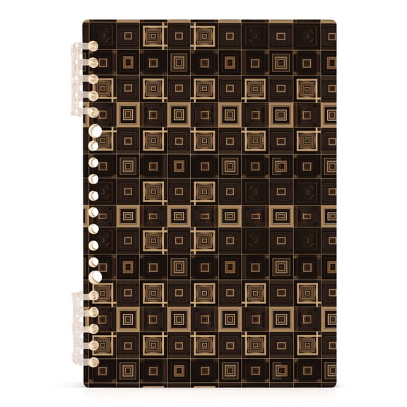 Elegant Geometry Notebooks 1-subject Journal 60 Sheets A5 College Ruled Paper Detachable Ring 8.3"x5.7"