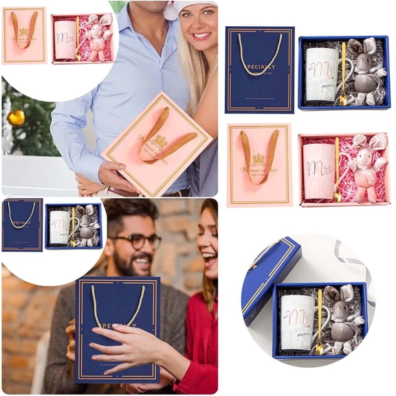 Elegant Gift Set: Ceramic Mug with Saucer Spoon. Valentine's, Mother's Day, Birthday Gift for Girlfriend, Wife, Mom. Thank You, Housewarming, Coworker Present. For Women, Her, Sister.