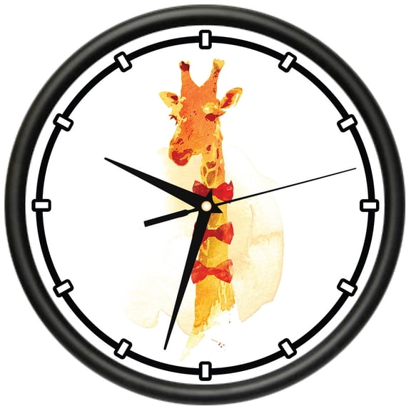 Elegant Giraffe  Design Wall Clock | Precision Quartz Movement | Décor For School Class Office Bedroom Decoration