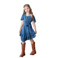 thumbnail image 1 of Elegant Girls Dress With Ruffled Hem For Carnival Party Hippie Cowboy Themed Performance And Stage Wear, 1 of 6