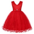 thumbnail image 1 of Elegant Girls' Special Occasion Princess Dresses for Embroidered Dress Girl's Evening Dress Red, 1 of 8