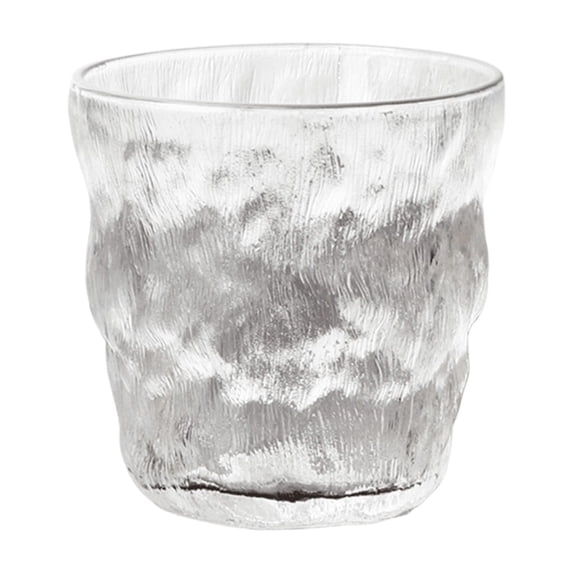 Elegant Glacier Texture Pattern Glass Cup, Vintage-Inspired High Clarity Drinkware for Juices, Beer, and Cocktails, A Unique Decorative Piece for Home Bars and Social Media Worthy Entertaining