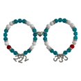 thumbnail image 1 of Elegant Glass Alloy Couple Matching Bracelet Handmade Jewelry Gift for Women Men, 1 of 8