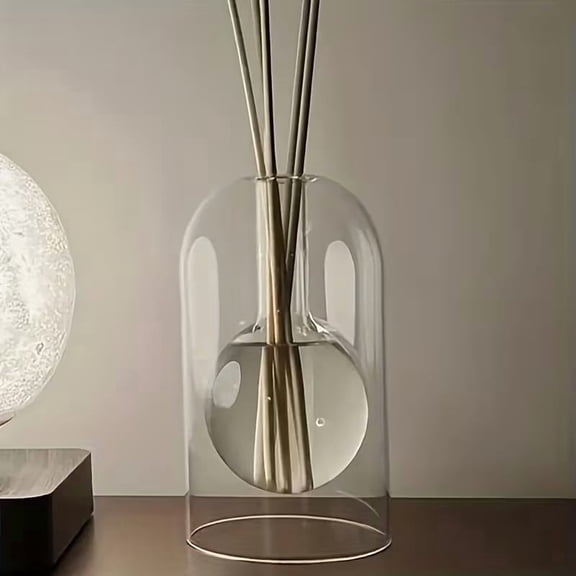 Elegant Glass Essential Oil Diffuser - Portable Fireless Aromatherapy Diffuser for Home and Car