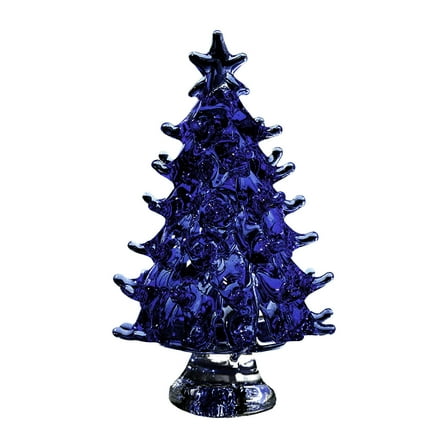 Elegant Glass Festive Holiday Tree for Desktop Tabletop Seasonal Celebration Decorations