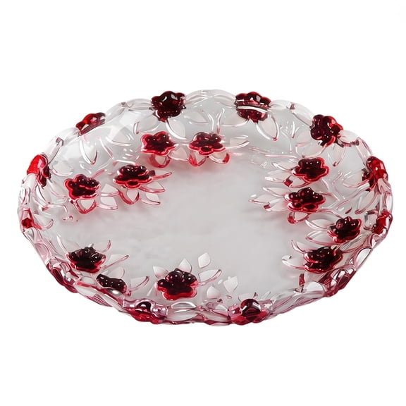 Elegant Glass Fruit Tray Floral Design Serving For Home Decor And Parties