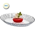 thumbnail image 1 of Elegant Glass Service Salad Plate, Oval Serving Dish for Dinner Dessert Appetizer, 13in, 1 of 5