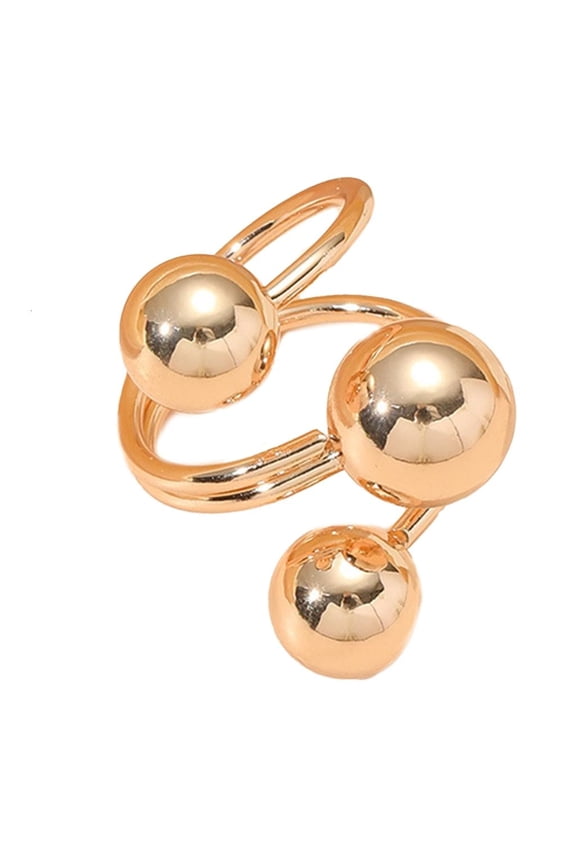 Elegant Glossy Circular Rings for Giving and Personals Wear Adjustable Size Open Trendy Unisex Jewelry