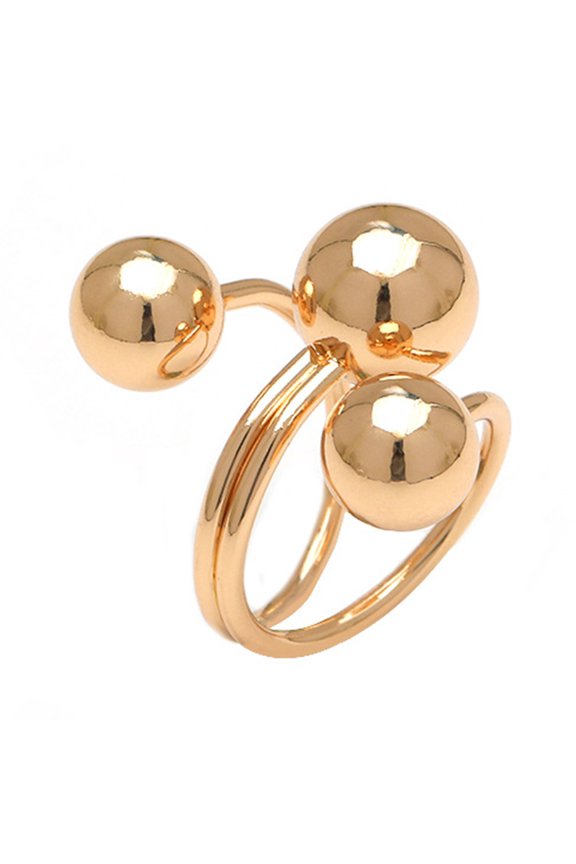 Elegant Glossy Circular Rings for Giving and Personals Wear Adjustable Size Open Trendy Unisex Jewelry