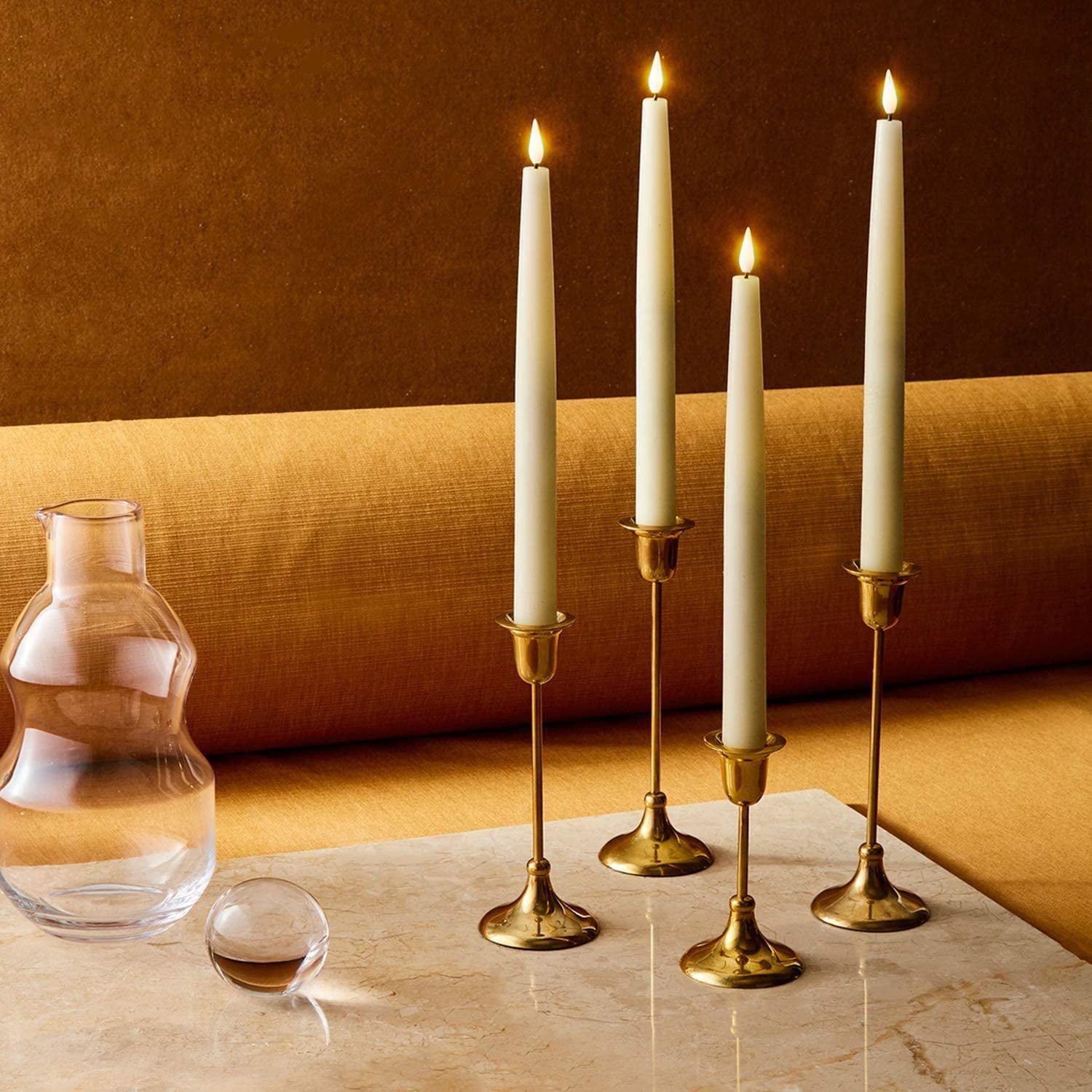 Elegant Glow Flameless Taper Candles 11 Inch LED Candlesticks