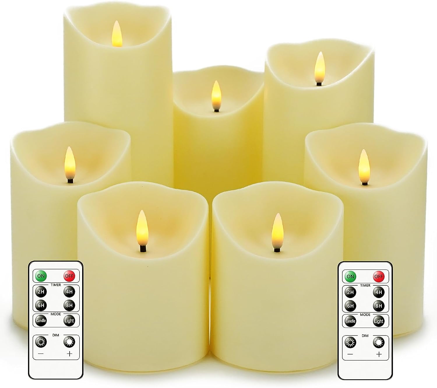 Elegant Glow LED Flameless Candles Set with Remote, LongLasting