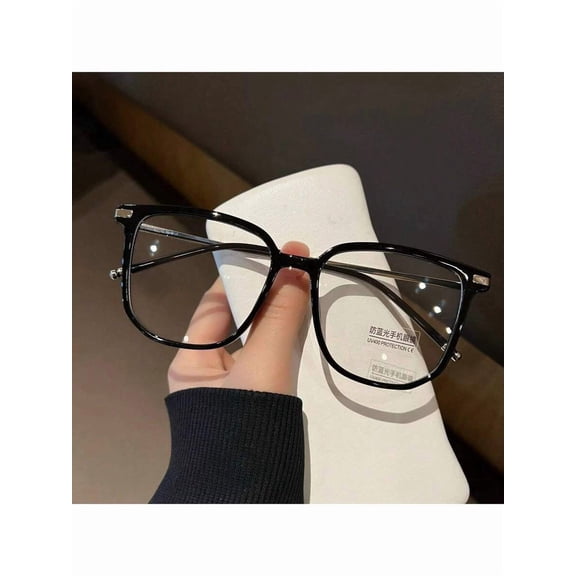 Elegant Goddess Series: Oversized Lightweight Blue Light Blocking Glasses, Square Cat Eye Frame for Women Men, Anti Glare Anti Eyestrain for Computer TV Phone Gaming, Clear Lens UV Protection