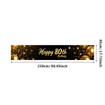 thumbnail image 1 of Elegant Gold 80th Birthday Banner Celebration Backdrop Party Decoration Photography Props Festive Event Supplies Birthday Party Decor Decors, 1 of 8