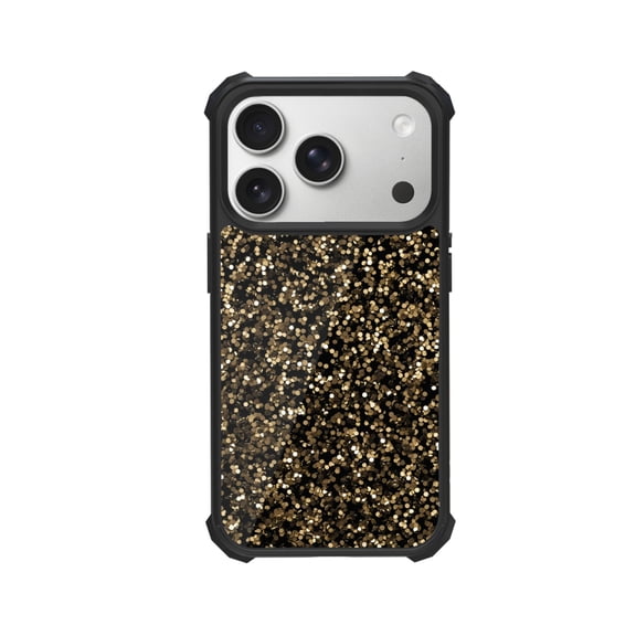 Elegant Gold Dot Mesh Shockproof Case For iPhone 12 13 14 15 16 Pro Max Series – TPU Bumper + Hard PC Back, Air-Cushion Corners