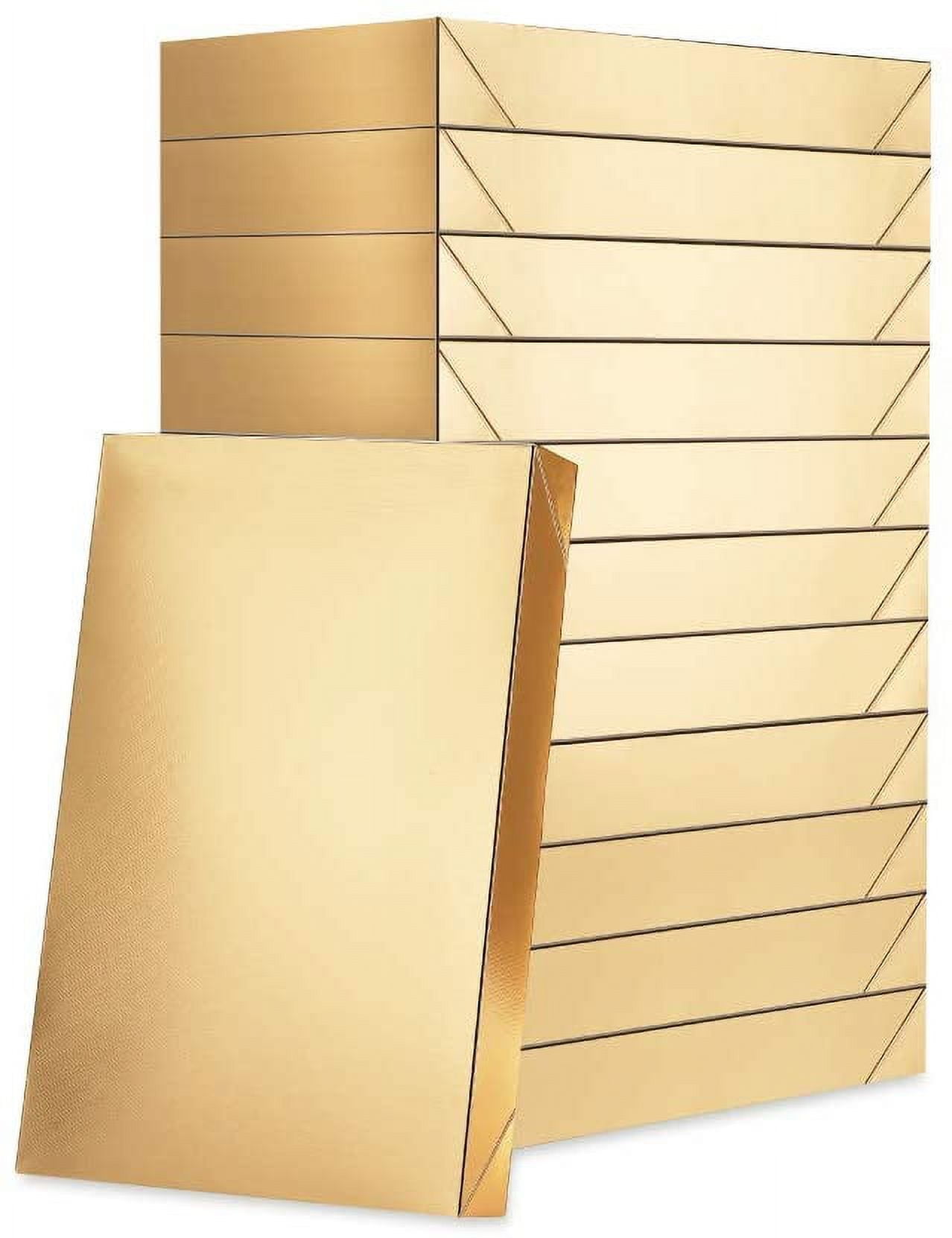 Elegant Gold Embossed Gift Boxes for Clothes (Pack of 12) Premium Shirt Gift Boxes with Lids