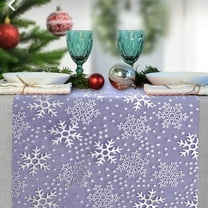 Elegant Gold Foil Snowflake Table Runner for Christmas - Festive Dining Decor for Holiday Gatherings and Parties