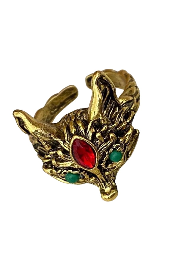Elegant Gold Foxes Tail Open Rings Stylish Rings Jewelry for Women Fashionable and Adjustable for Any Occasion