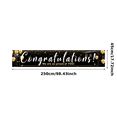thumbnail image 1 of Elegant Gold Graduation Congratulations Banner Black Gold Confetti Academic Party Decoration for Graduation Ceremony University Celebration, 1 of 8