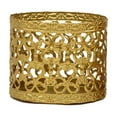 thumbnail image 1 of Elegant Gold Openwork Iron Candlestick with Decorative Light Projection, Versatile Home Decor for Cozy Ambiance, Ideal for Tables, Shelves, and Festive Settings, 1 of 5