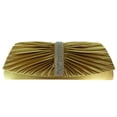 thumbnail image 1 of Elegant Gold Tone Ruffled Cocktail Purse - Rhinestone Frilly Handbag, 1 of 1