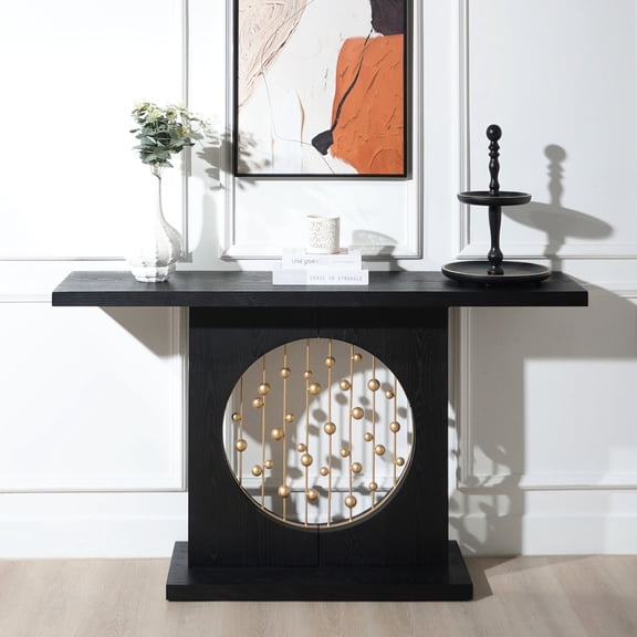 Elegant Gold - Trimmed Console / For Hallway & Living Room / Spacious Display Area