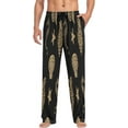 thumbnail image 1 of Elegant Gold and Black Seahorse Men's Pajama Pants Lightweight Sleepwear Bottom Lounge Pants, 1 of 6