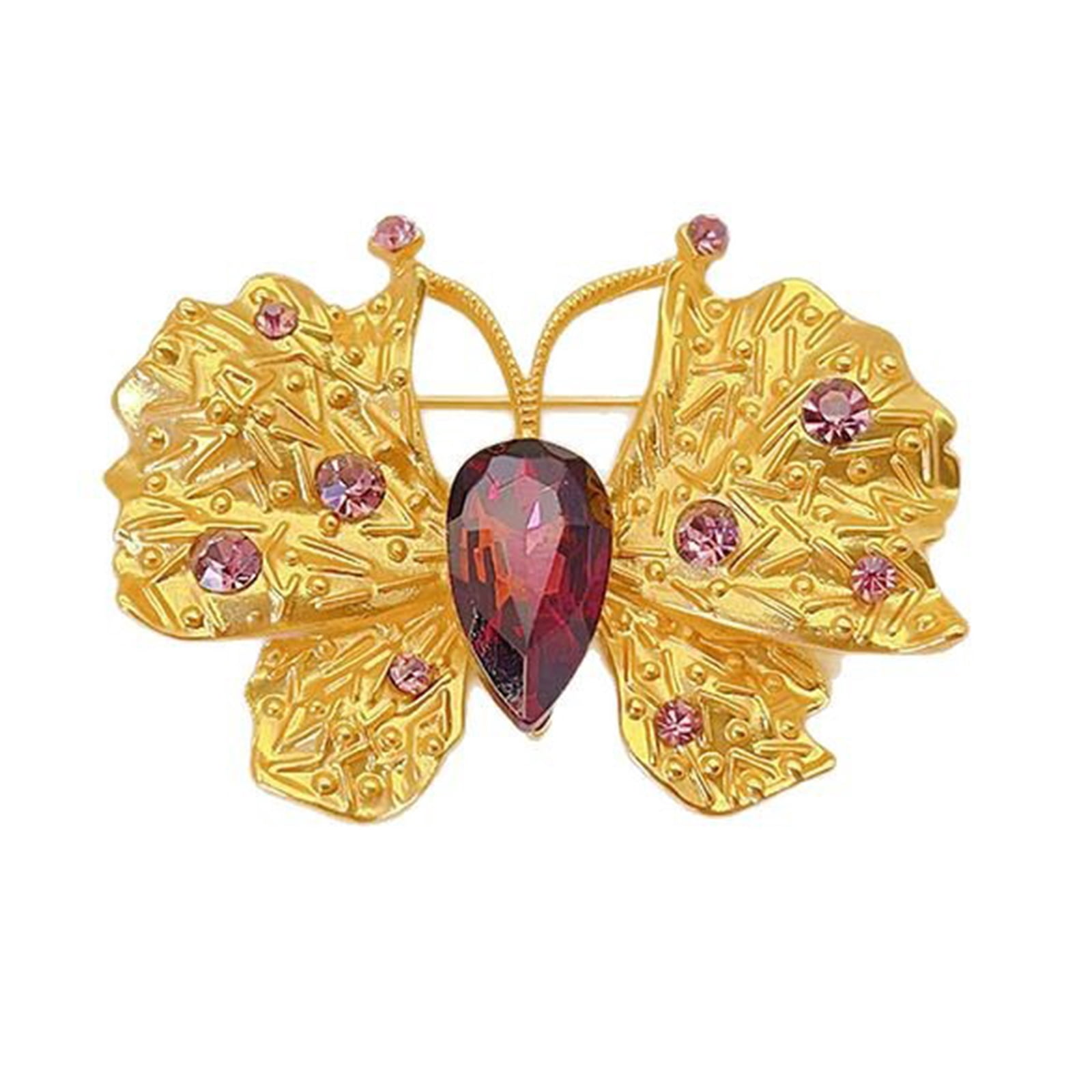 Elegant Golden Butterfly Brooches Dress Accessory Brooch Pin Alloy ...