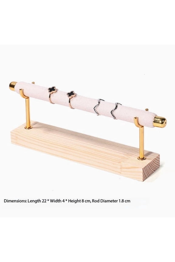 Elegant Golden Ring Display Stand - Multi-Tier Ladder Jewelry Rack for Store & Live Broadcast
