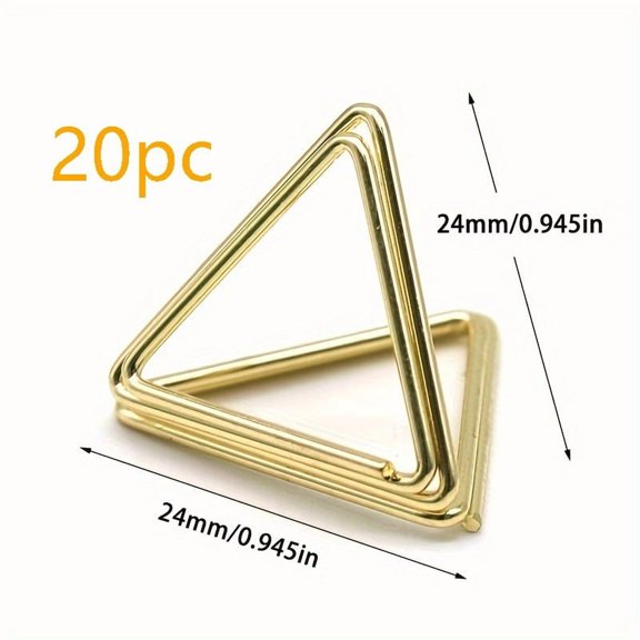 Elegant Golden Triangle Business Card Holder for Desk Organization Premium Table Number Stand & Note Display for Office, Conference, Wedding, and Trade Show Use