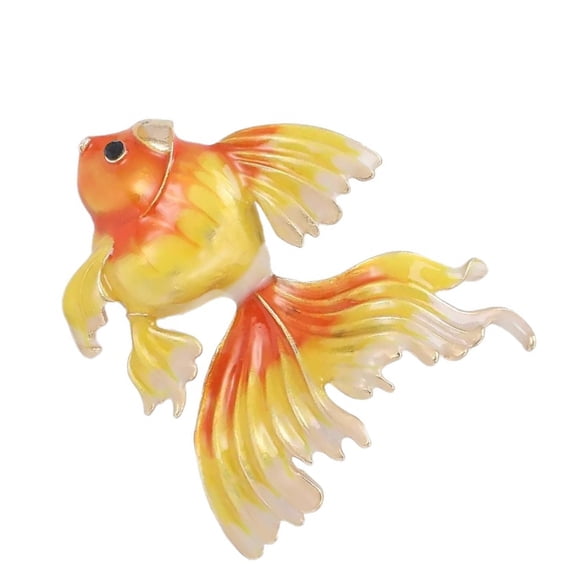 Elegant Goldfish Shaped Pin Alloy Metal Jewelry Fashion Clothing Accessories