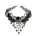 thumbnail image 1 of Elegant Gothic Wide Neckpiece Lace Choker Necklace with Tiered Fringe and Pendant for Accessories, 1 of 5