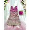 thumbnail image 1 of Traditional Girls Lehenga Choli Set, Cultural Wear for Kids,010, 1 of 4