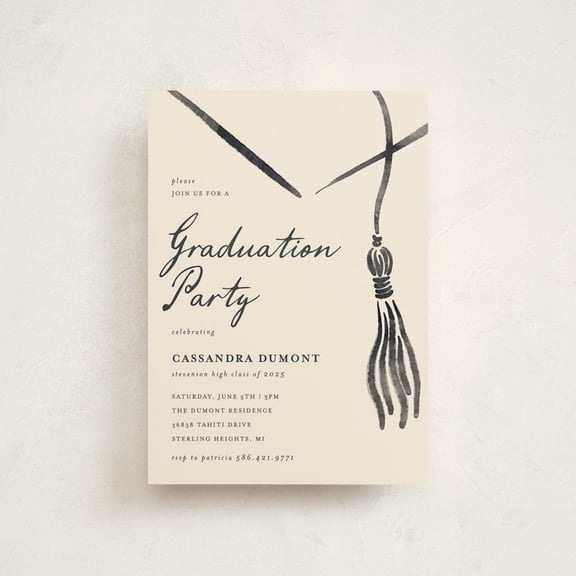 Elegant Graduation Party Invitation  Celebrate the Class of 2025 with Customizable Design  Perfect for All Graduation Celebrations